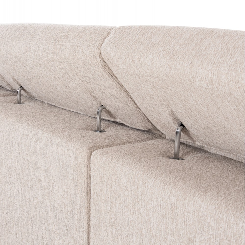ΚΑΝΑΠΕΣ ΑΡΙΣΤΕΡΗ ΓΩΝΙΑ 5Θ ΜΕ RECLINE LUNARIS HM3316.02L ΕΚΡΟΥ ΥΦΑΣΜΑ 307x267x94Yεκ