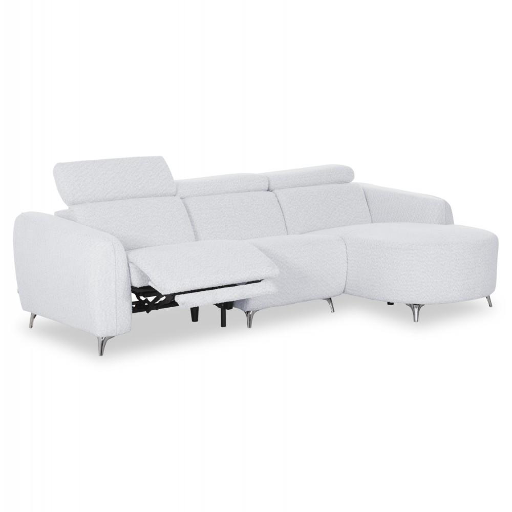 ΚΑΝΑΠΕΣ ΔΕΞΙΑ ΓΩΝΙΑ 3Θ ΜΕ RECLINE VALENTE HM3317.01R ΑΝΟΙΧΤΟ ΓΚΡΙ ΥΦΑΣΜΑ 275x160x104Yεκ