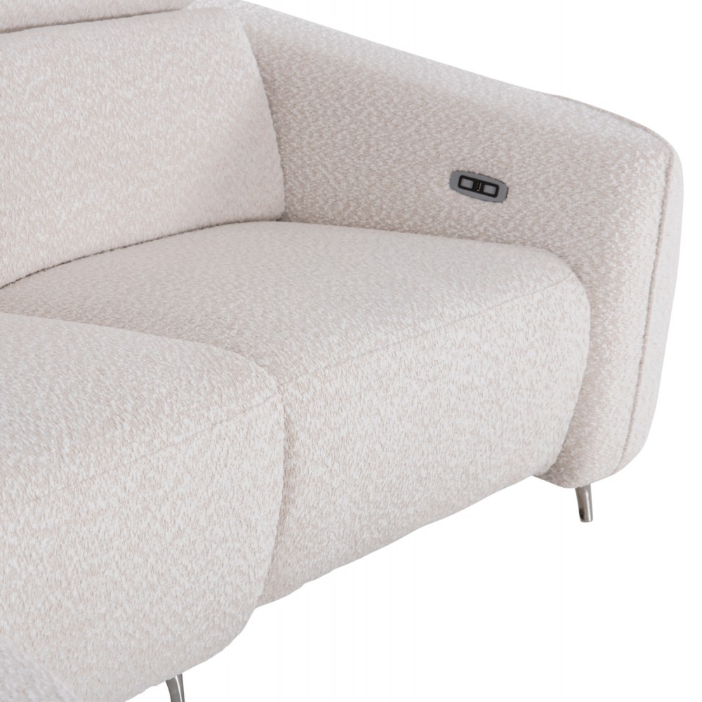ΚΑΝΑΠΕΣ ΑΡΙΣΤΕΡΗ ΓΩΝΙΑ 3Θ ΜΕ RECLINE VALENTE HM3317.02L ΜΠΕΖ ΥΦΑΣΜΑ 275x160x104Yεκ