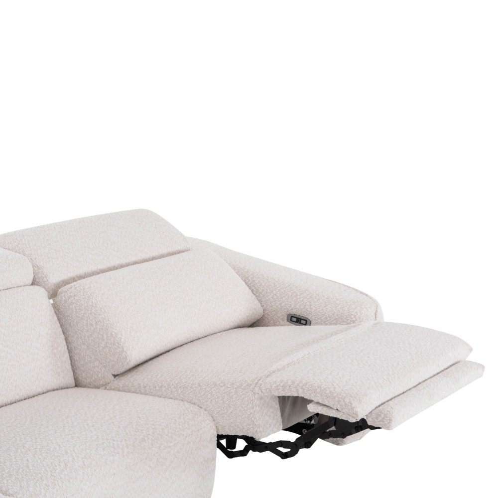 ΚΑΝΑΠΕΣ ΑΡΙΣΤΕΡΗ ΓΩΝΙΑ 3Θ ΜΕ RECLINE VALENTE HM3317.02L ΜΠΕΖ ΥΦΑΣΜΑ 275x160x104Yεκ