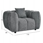 ΠΟΛΥΘΡΟΝΑ LYKKE HM3325.01 ΓΚΡΙ ΥΦΑΣΜΑ 119x89x70Υεκ