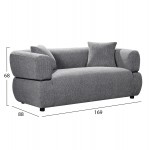 ΚΑΝΑΠΕΣ 2-ΘΕΣΙΟΣ ARCTIS HM3328.01 ΓΚΡΙ ΥΦΑΣΜΑ 169x88x88Υεκ.