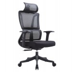 ΚΑΡΕΚΛΑ ΓΡΑΦΕΙΟΥ NOVUS HM1214.01 ΜΑΥΡO MESH--ΜΑΥΡΗ ΒΑΣΗ 72x67x125Υεκ
