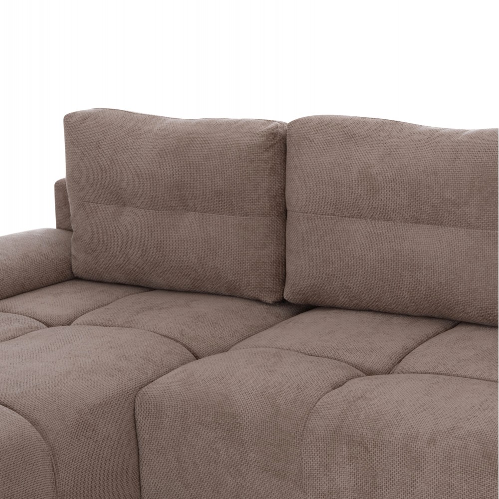 ΚΑΝΑΠΕΣ ΚΡΕΒΑΤΙ ΑΡΙΣΤΕΡΗ ΓΩΝΙΑ COMFYRA HM3336.03L ΜΠΕΖ ΥΦΑΣΜΑ 268x180x83Υεκ