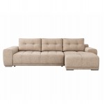 ΚΑΝΑΠΕΣ ΚΡΕΒΑΤΙ ΔΕΞΙΑ ΓΩΝΙΑ COMFYRA HM3336.03R ΜΠΕΖ ΥΦΑΣΜΑ 270x181x75Υεκ