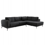 ΚΑΝΑΠΕΣ ΚΡΕΒΑΤΙ ΔΕΞΙΑ ΓΩΝΙΑ ZENORA HM3337.01R ΣΚΟΥΡΟ ΓΚΡΙ ΥΦΑΣΜΑ 303x214x80Υεκ