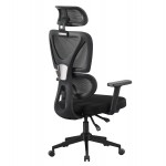 ΚΑΡΕΚΛΑ ΓΡΑΦΕΙΟΥ NOVAR HM1218.01 ΜΑΥΡO MESH--ΒΑΣΗ PP 51x49x121-129Υεκ