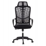 ΚΑΡΕΚΛΑ ΓΡΑΦΕΙΟΥ ELVAR HM1219.01 ΜΑΥΡO MESH--ΒΑΣΗ ΠΟΛΥΠΡΟΠΥΛΕΝΙΟΥ 63x56x125Υεκ