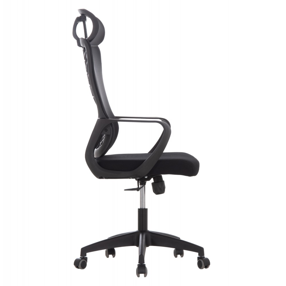 ΚΑΡΕΚΛΑ ΓΡΑΦΕΙΟΥ ELVAR HM1219.01 ΜΑΥΡO MESH--ΒΑΣΗ ΠΟΛΥΠΡΟΠΥΛΕΝΙΟΥ 63x56x125Υεκ