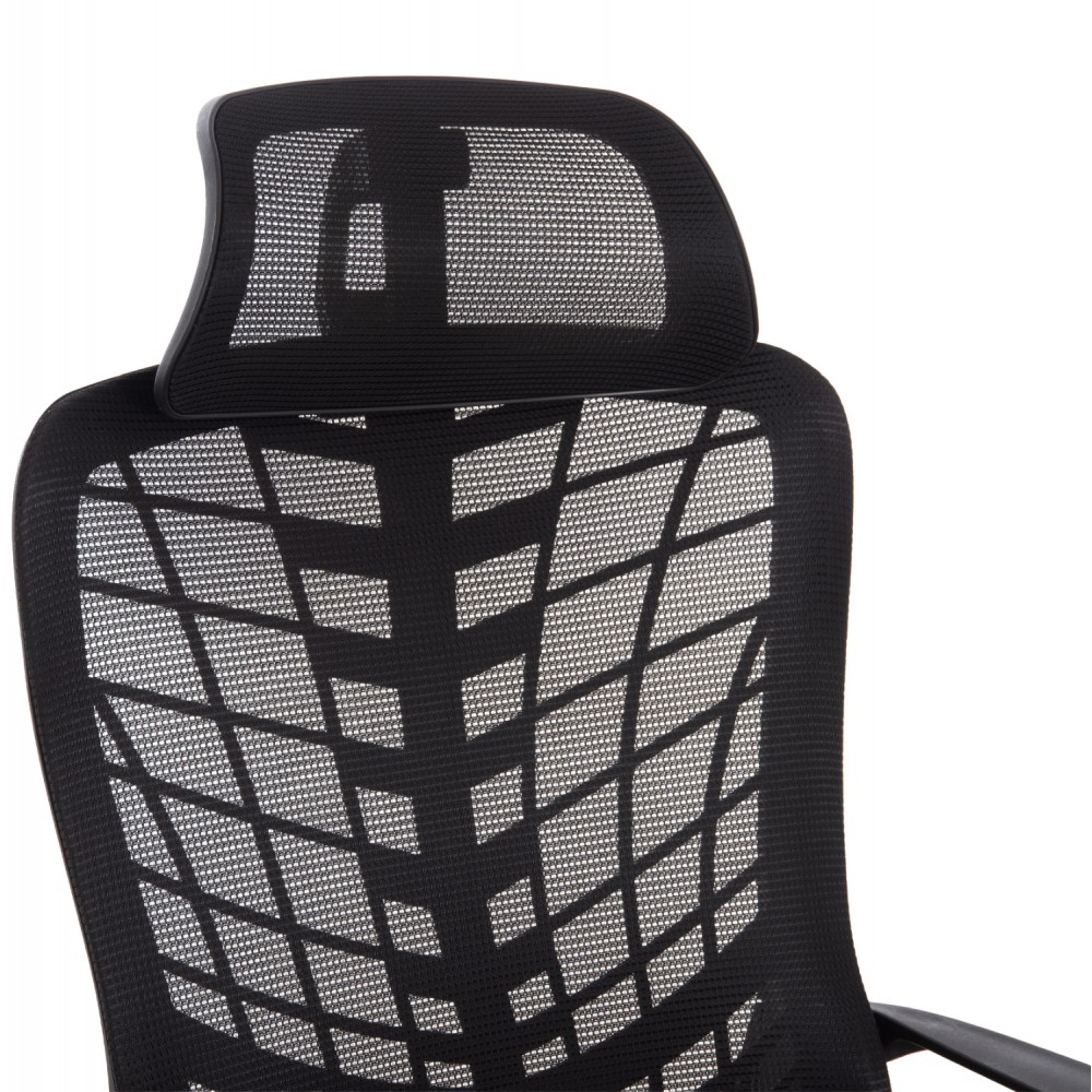 ΚΑΡΕΚΛΑ ΓΡΑΦΕΙΟΥ ELVAR HM1219.01 ΜΑΥΡO MESH--ΒΑΣΗ ΠΟΛΥΠΡΟΠΥΛΕΝΙΟΥ 63x56x125Υεκ