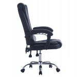 ΚΑΡΕΚΛΑ ΓΡΑΦΕΙΟΥ ΔΙΕΥΘΥΝΤΙΚΗ KYRON HM1221.01 ΜΑΥΡO PU--ΒΑΣΗ ΧΡΩΜΙΟΥ 65x46x112Υεκ