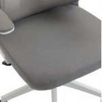 ΚΑΡΕΚΛΑ ΓΡΑΦΕΙΟΥ KESI HM1222.02 ΑΝΟΙΧΤΟ ΓΚΡΙ MESH--ΛΕΥΚΟ PP 52x50x122Υεκ.