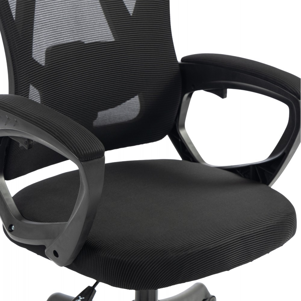 ΚΑΡΕΚΛΑ ΓΡΑΦΕΙΟΥ FRANTIC HM1224.01 ΜΑΥΡO MESH & ΠΟΛΥΠΡΟΠΥΛΕΝΙΟ 60x60x134Υεκ