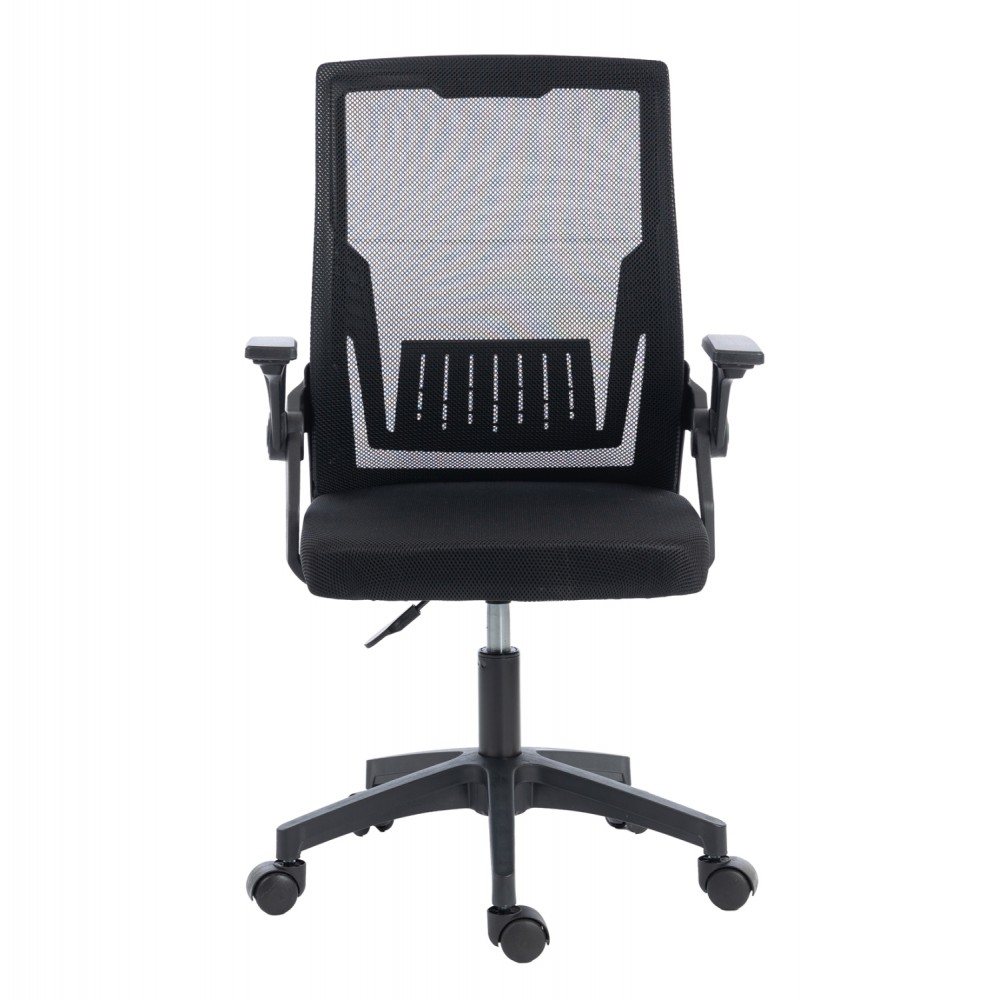 ΚΑΡΕΚΛΑ ΓΡΑΦΕΙΟΥ ZENITH HM1225.01 PP & MESH ΥΦΑΣΜΑ--ΜΑΥΡΟ 60x60x92-100Υεκ