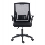 ΚΑΡΕΚΛΑ ΓΡΑΦΕΙΟΥ ZENITH HM1225.01 PP & MESH ΥΦΑΣΜΑ--ΜΑΥΡΟ 60x60x92-100Υεκ