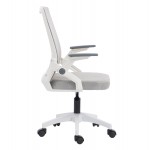 ΚΑΡΕΚΛΑ ΓΡΑΦΕΙΟΥ ZENITH HM1225.02 ΛΕΥΚΟ PP--ΑΝΟΙΧΤΟ ΓΚΡΙ MESH 60x60x92-100Υεκ
