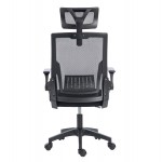 ΚΑΡΕΚΛΑ ΓΡΑΦΕΙΟΥ MATRON HM1226.01 ΜΑΥΡO PP & MESH ΥΦΑΣΜΑ 47x47x128Υεκ