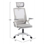 ΚΑΡΕΚΛΑ ΓΡΑΦΕΙΟΥ MATRON HM1226.02 ΛΕΥΚΟ PP--ΑΝΟΙΧΤΟ ΓΚΡΙ MESH 47x47x128Υεκ