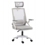 ΚΑΡΕΚΛΑ ΓΡΑΦΕΙΟΥ MATRON HM1226.02 ΛΕΥΚΟ PP--ΑΝΟΙΧΤΟ ΓΚΡΙ MESH 47x47x128Υεκ