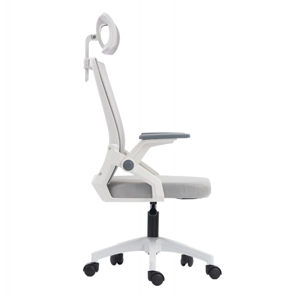 ΚΑΡΕΚΛΑ ΓΡΑΦΕΙΟΥ MATRON HM1226.02 ΛΕΥΚΟ PP--ΑΝΟΙΧΤΟ ΓΚΡΙ MESH 47x47x128Υεκ