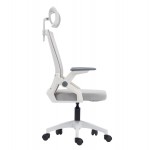 ΚΑΡΕΚΛΑ ΓΡΑΦΕΙΟΥ MATRON HM1226.02 ΛΕΥΚΟ PP--ΑΝΟΙΧΤΟ ΓΚΡΙ MESH 47x47x128Υεκ
