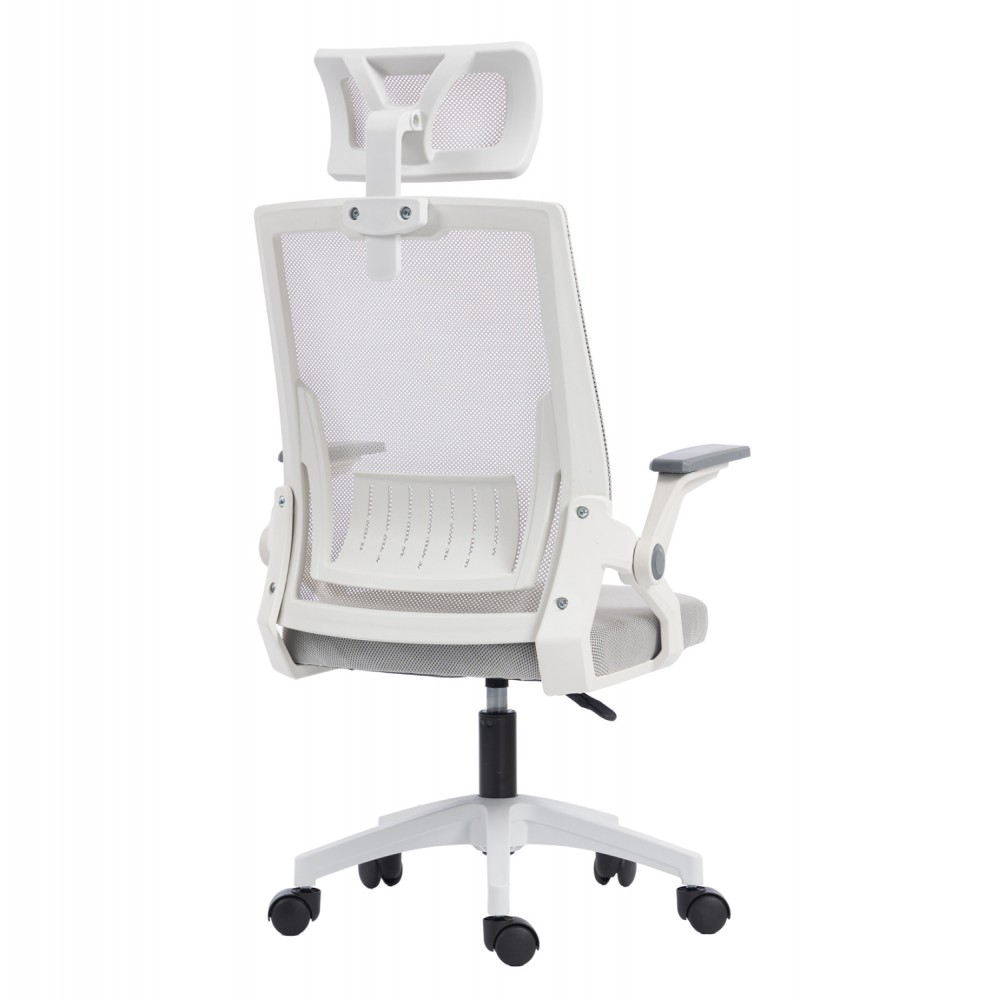 ΚΑΡΕΚΛΑ ΓΡΑΦΕΙΟΥ MATRON HM1226.02 ΛΕΥΚΟ PP--ΑΝΟΙΧΤΟ ΓΚΡΙ MESH 47x47x128Υεκ