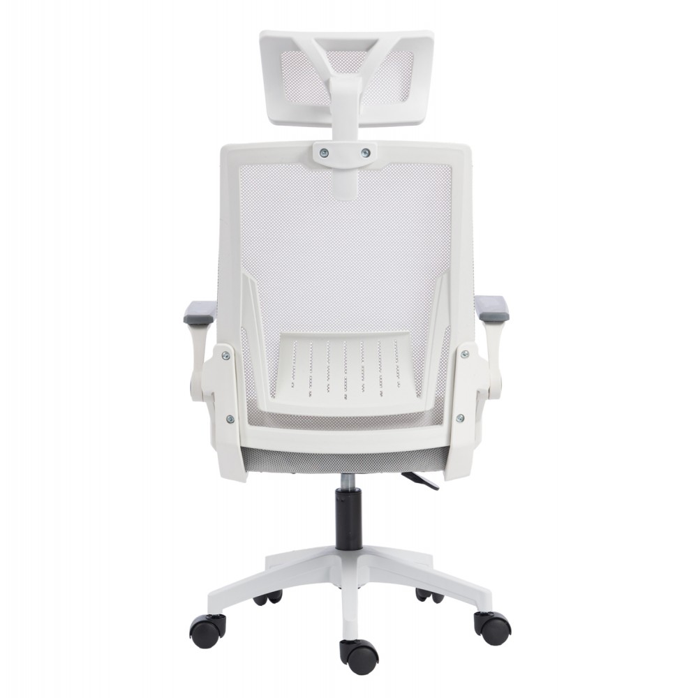 ΚΑΡΕΚΛΑ ΓΡΑΦΕΙΟΥ MATRON HM1226.02 ΛΕΥΚΟ PP--ΑΝΟΙΧΤΟ ΓΚΡΙ MESH 47x47x128Υεκ