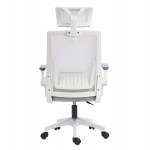 ΚΑΡΕΚΛΑ ΓΡΑΦΕΙΟΥ MATRON HM1226.02 ΛΕΥΚΟ PP--ΑΝΟΙΧΤΟ ΓΚΡΙ MESH 47x47x128Υεκ