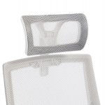 ΚΑΡΕΚΛΑ ΓΡΑΦΕΙΟΥ MATRON HM1226.02 ΛΕΥΚΟ PP--ΑΝΟΙΧΤΟ ΓΚΡΙ MESH 47x47x128Υεκ