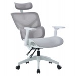 ΚΑΡΕΚΛΑ ΓΡΑΦΕΙΟΥ APEX HM1227.02 ΛΕΥΚΟ PP--ΑΝΟΙΧΤΟ ΓΚΡΙ MESH 68x68x120-130Υεκ