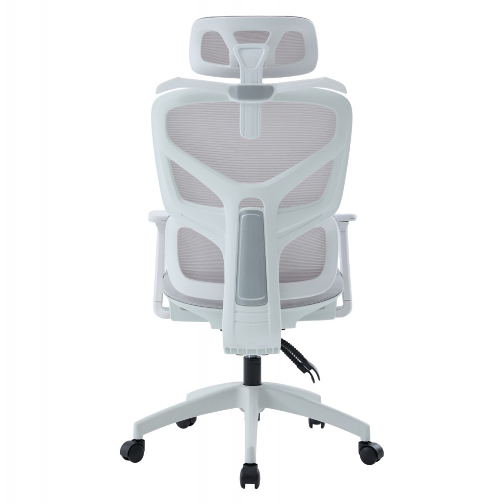 ΚΑΡΕΚΛΑ ΓΡΑΦΕΙΟΥ APEX HM1227.02 ΛΕΥΚΟ PP--ΑΝΟΙΧΤΟ ΓΚΡΙ MESH 68x68x120-130Υεκ