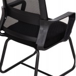 ΚΑΡΕΚΛΑ ΕΠΙΣΚΕΠΤΗ CASTER HM1228.01 PP--MESH--ΜΕΤΑΛΛΟ ΜΑΥΡΟ 46x52x94Υεκ