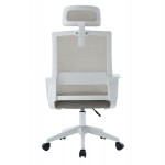 ΚΑΡΕΚΛΑ ΓΡΑΦΕΙΟΥ VELOCITY HM1229.02 ΛΕΥΚΟ PP--ΑΝΟΙΧΤΟ ΓΚΡΙ MESH 61x62x123Υεκ