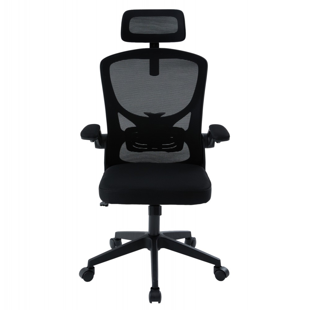 ΚΑΡΕΚΛΑ ΓΡΑΦΕΙΟΥ FLOATER HM1230.01 ΜΑΥΡO MESH & PP 62x62x106-116Υεκ