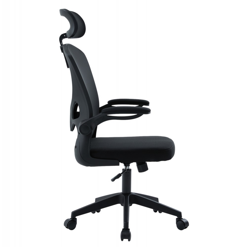 ΚΑΡΕΚΛΑ ΓΡΑΦΕΙΟΥ FLOATER HM1230.01 ΜΑΥΡO MESH & PP 62x62x106-116Υεκ