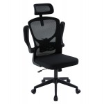 ΚΑΡΕΚΛΑ ΓΡΑΦΕΙΟΥ FLOATER HM1230.01 ΜΑΥΡO MESH & PP 62x62x106-116Υεκ
