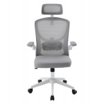 ΚΑΡΕΚΛΑ ΓΡΑΦΕΙΟΥ FLOATER HM1230.02 ΛΕΥΚΟ PP--ΑΝΟΙΧΤΟ ΓΚΡΙ MESH 62x62x106-116Υεκ