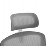 ΚΑΡΕΚΛΑ ΓΡΑΦΕΙΟΥ FLOATER HM1230.02 ΛΕΥΚΟ PP--ΑΝΟΙΧΤΟ ΓΚΡΙ MESH 62x62x106-116Υεκ