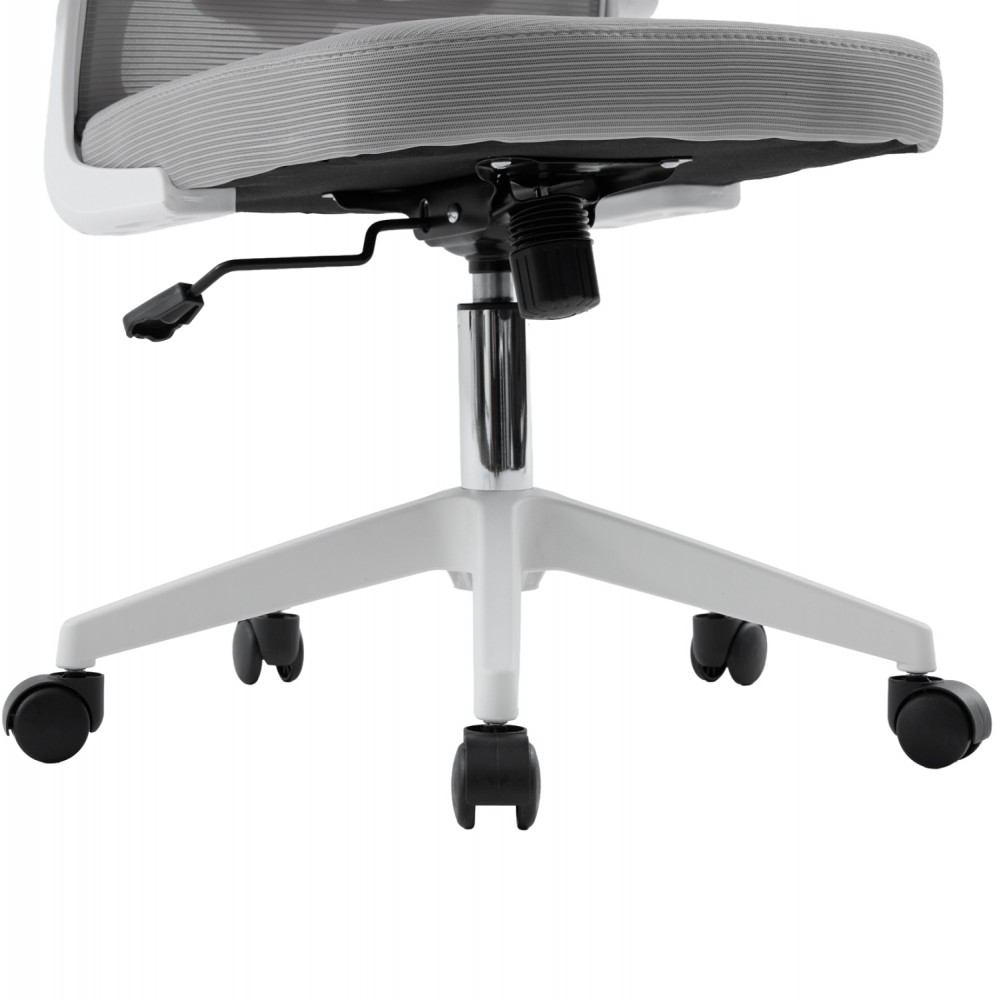 ΚΑΡΕΚΛΑ ΓΡΑΦΕΙΟΥ FLOATER HM1230.02 ΛΕΥΚΟ PP--ΑΝΟΙΧΤΟ ΓΚΡΙ MESH 62x62x106-116Υεκ