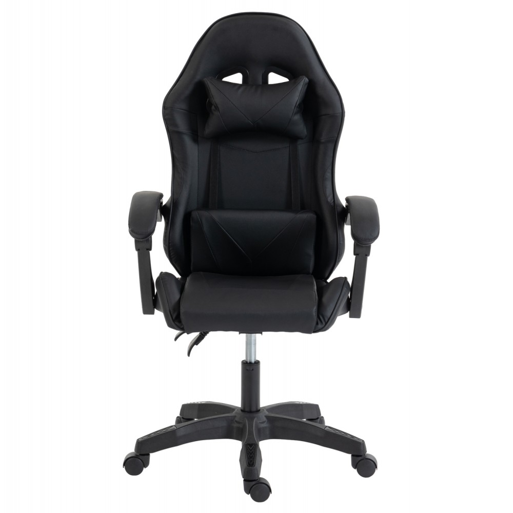 ΚΑΡΕΚΛΑ GAMING STRATUS HM1231.01 ΜΑΥΡΟ PVC--ΜΕ ΜΑΞIΛΑΡΑΚΙΑ ΜΕΣΗΣ/ΚΕΦΑΛΗΣ 62x62x119Υεκ