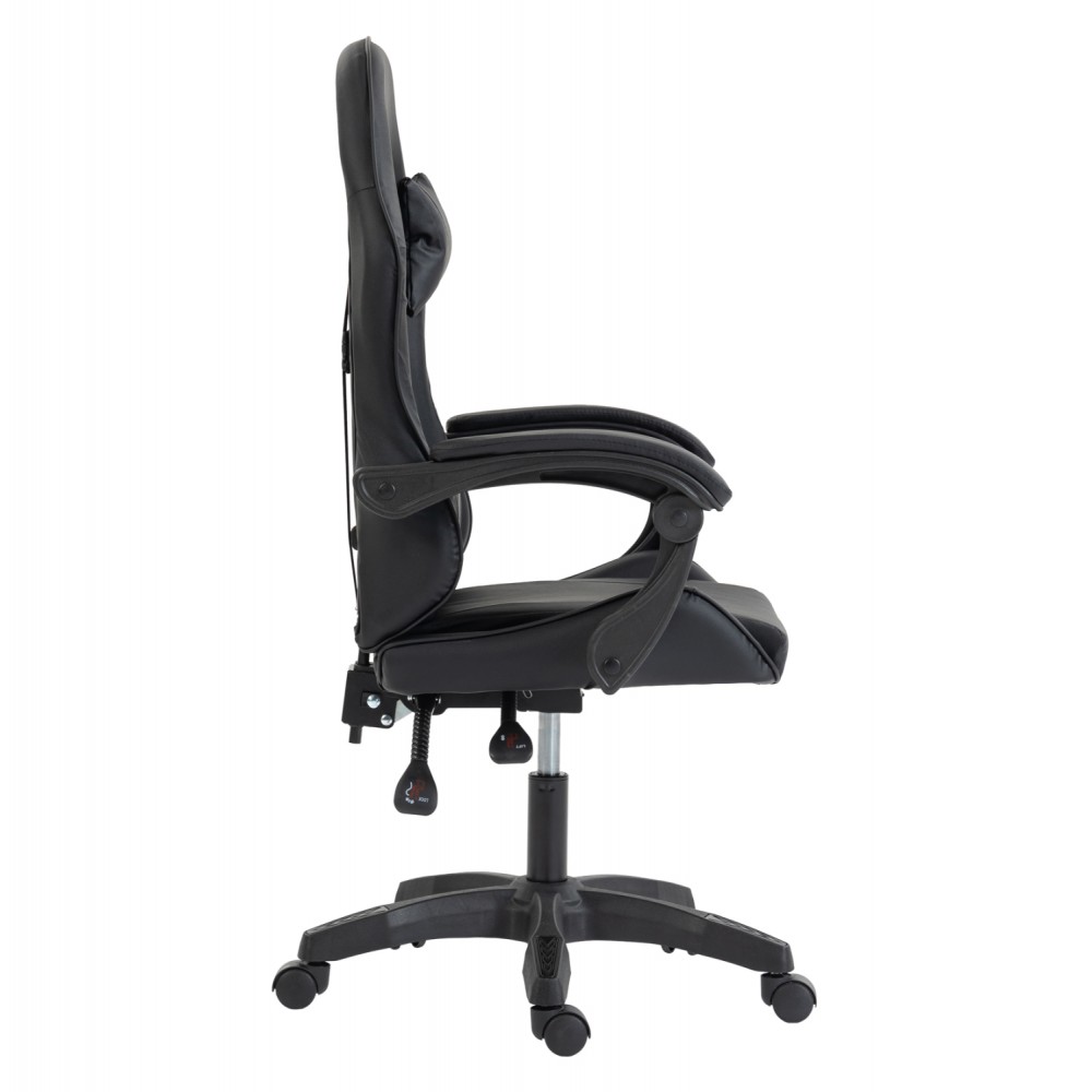 ΚΑΡΕΚΛΑ GAMING STRATUS HM1231.01 ΜΑΥΡΟ PVC--ΜΕ ΜΑΞIΛΑΡΑΚΙΑ ΜΕΣΗΣ/ΚΕΦΑΛΗΣ 62x62x119Υεκ