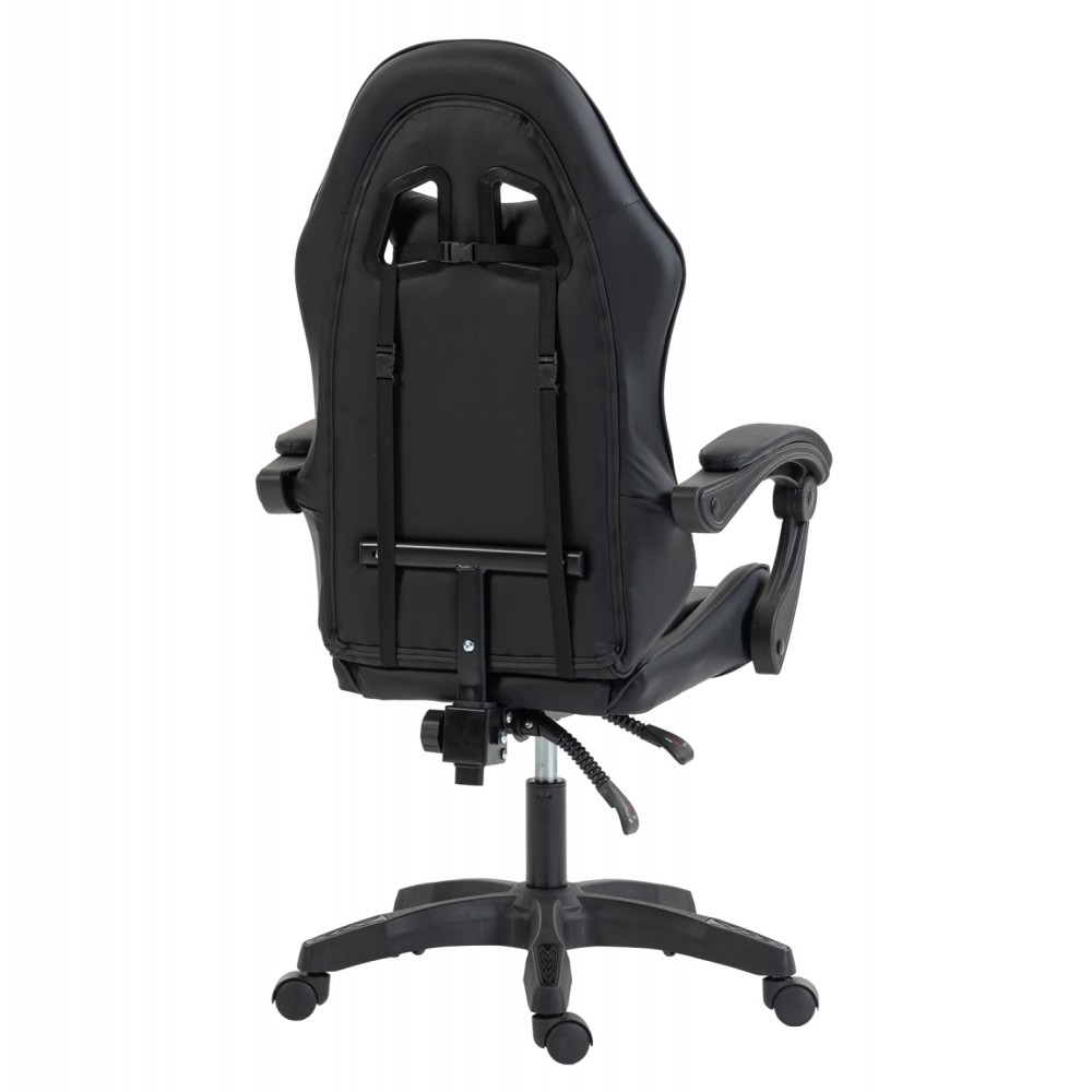 ΚΑΡΕΚΛΑ GAMING STRATUS HM1231.01 ΜΑΥΡΟ PVC--ΜΕ ΜΑΞIΛΑΡΑΚΙΑ ΜΕΣΗΣ/ΚΕΦΑΛΗΣ 62x62x119Υεκ