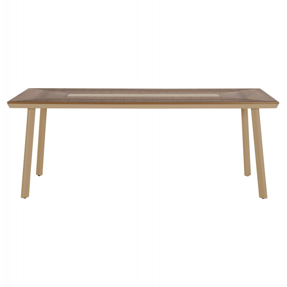 ΤΡΑΠΕΖΙ ΑΛΟΥΜΙΝΙΟΥ TABER HM5131.04 ΚΑΠΟΥΤΣΙΝΟ ΜΕ POLYWOOD TOP 200x100x75Υεκ