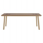 ΤΡΑΠΕΖΙ ΑΛΟΥΜΙΝΙΟΥ TABER HM5131.04 ΚΑΠΟΥΤΣΙΝΟ ΜΕ POLYWOOD TOP 200x100x75Υεκ
