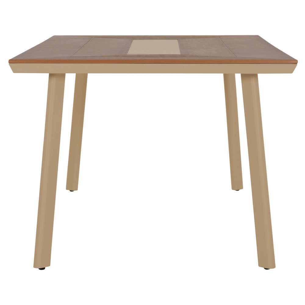 ΤΡΑΠΕΖΙ ΑΛΟΥΜΙΝΙΟΥ TABER HM5131.04 ΚΑΠΟΥΤΣΙΝΟ ΜΕ POLYWOOD TOP 200x100x75Υεκ