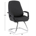 ΚΑΡΕΚΛΑ ΕΠΙΣΚΕΠΤΗ VELUM-s HM1235.01 ΜΑΥΡO PU--ΒΑΣΗ ΧΡΩΜΙΟΥ 71x60x100Υεκ.