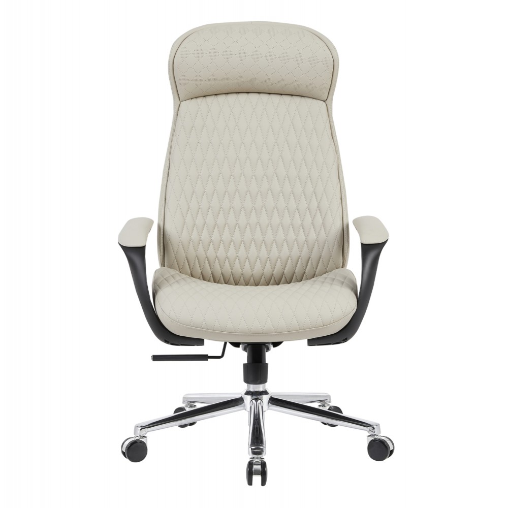 ΚΑΡΕΚΛΑ ΓΡΑΦΕΙΟΥ PREMIUM VELUM HM1233.02 ΜΠΕΖ PU--ΒΑΣΗ ΧΡΩΜΙΟΥ 71x69x116-122Υεκ.
