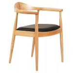 ΠΟΛΥΘΡΟΝΑ ΤΡΑΠΕΖΑΡΙΑΣ ADOR HM9948.01 RUBBERWOOD ΣΕ ΟΑΚ ΚΑΙ ΜΑΥΡΟ PU 62x54x76,5Υεκ