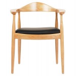 ΠΟΛΥΘΡΟΝΑ ΤΡΑΠΕΖΑΡΙΑΣ ADOR HM9948.01 RUBBERWOOD ΣΕ ΟΑΚ ΚΑΙ ΜΑΥΡΟ PU 62x54x76,5Υεκ