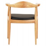 ΠΟΛΥΘΡΟΝΑ ΤΡΑΠΕΖΑΡΙΑΣ ADOR HM9948.01 RUBBERWOOD ΣΕ ΟΑΚ ΚΑΙ ΜΑΥΡΟ PU 62x54x76,5Υεκ